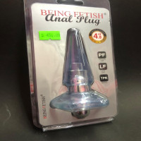 ANAL PLUG 4,8 azul con vibracion