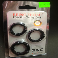 COCK RING SET negro